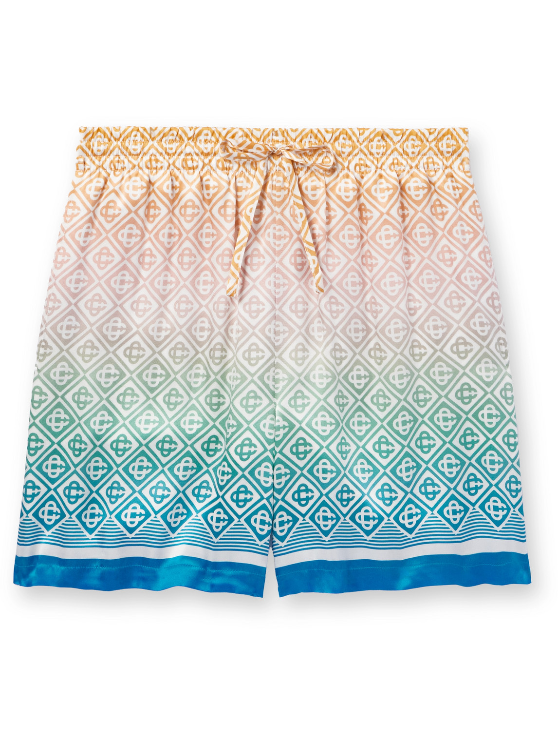 Casablanca Multicolored Monogram-print Deck Shorts In Multi
