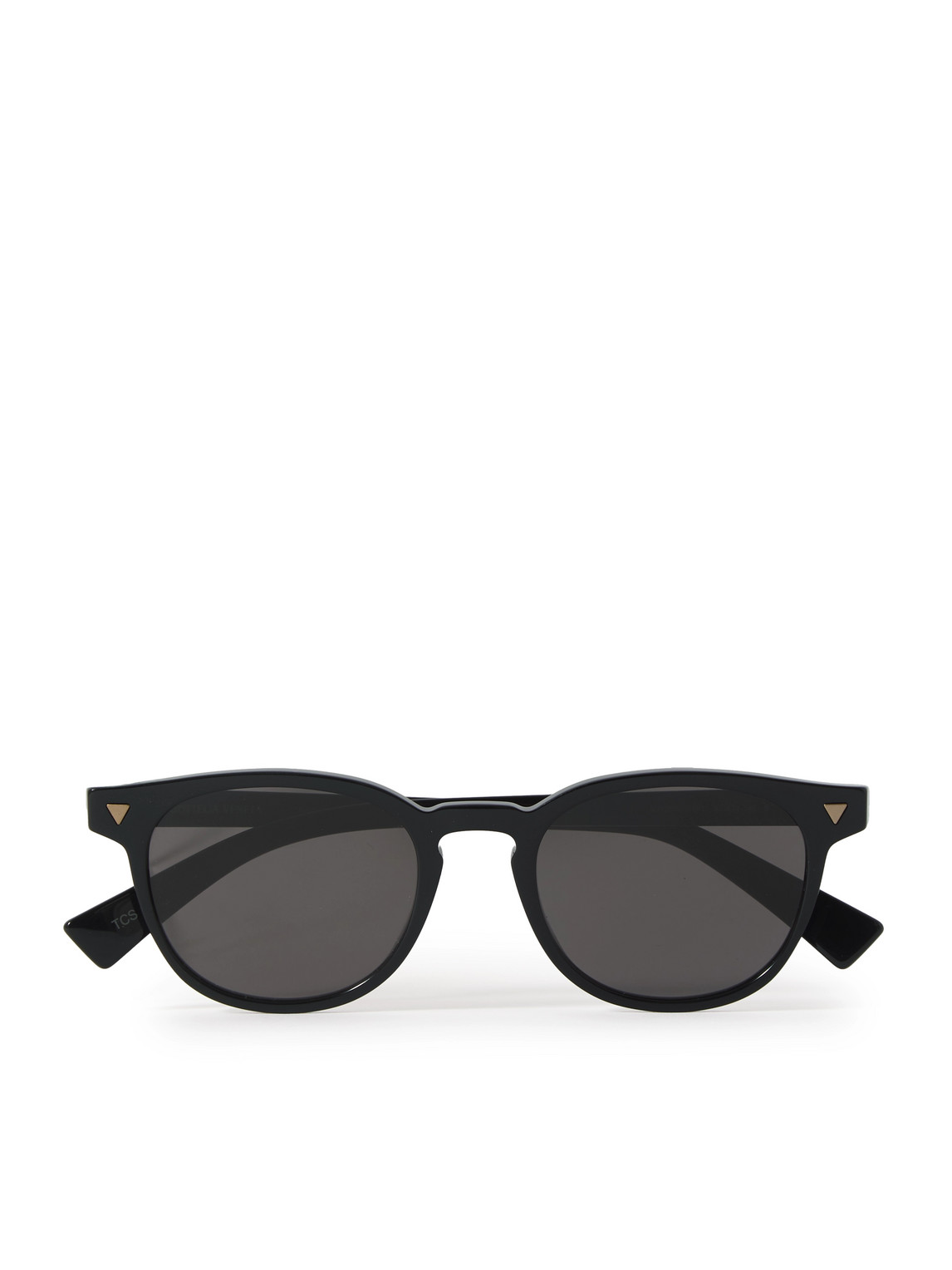 Bottega Veneta Round-frame Recycled-acetate Sunglasses In Black