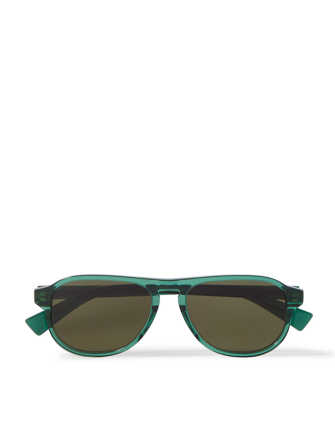 Bottega Veneta Aviator-style Recycled-acetate Sunglasses In Green