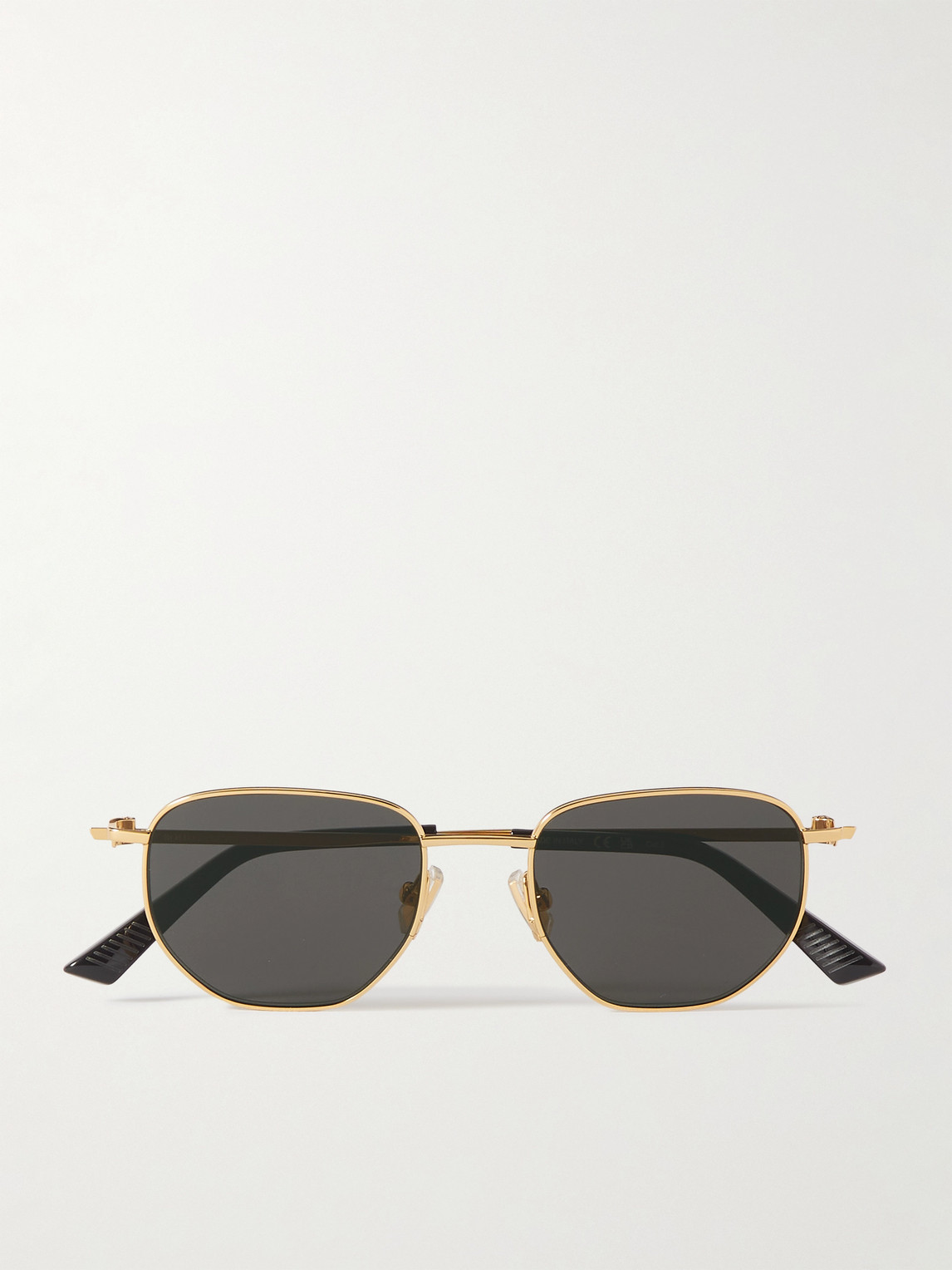 Bottega Veneta Round-Frame Gold-Tone Sunglasses - Men