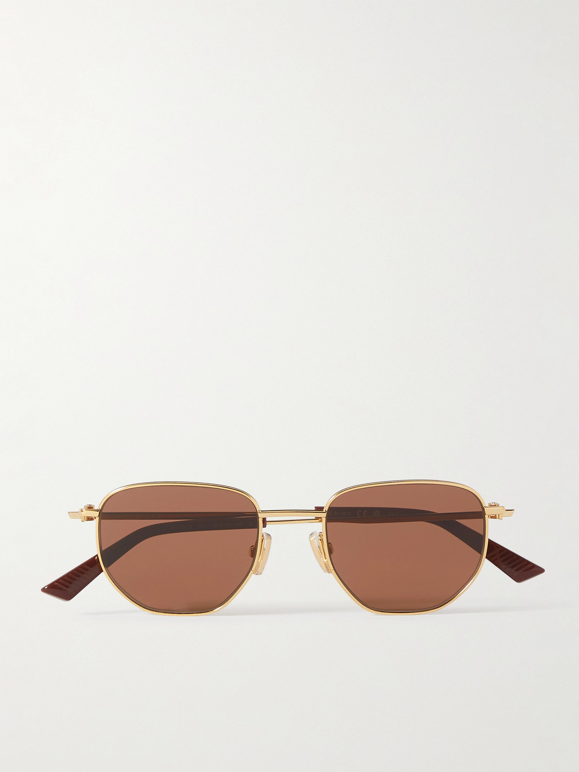 Bottega Veneta Round-Frame Gold-Tone Sunglasses - Men