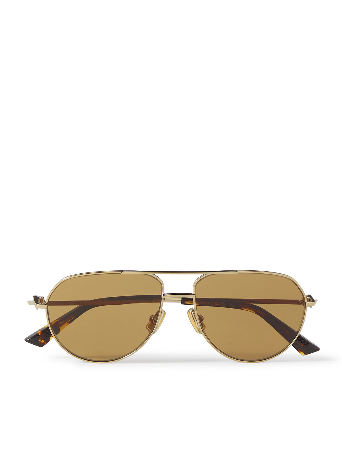 Bottega Veneta Aviator-style Gold-tone And Acetate Sunglasses
