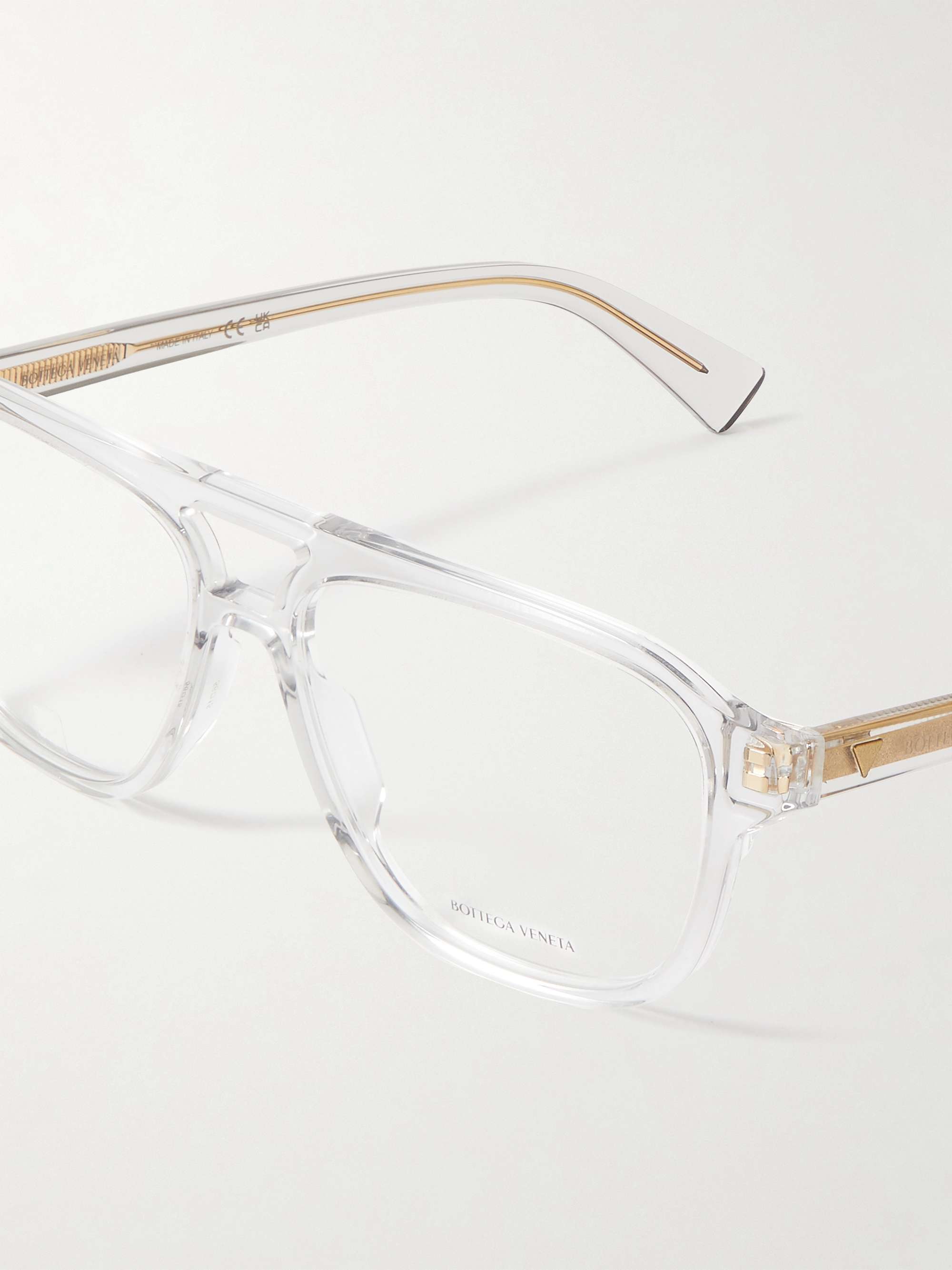 【海外限定】 BOTTEGA VENETA EYEWEAR Aviator-Style Acetate Optical Glasses 小物