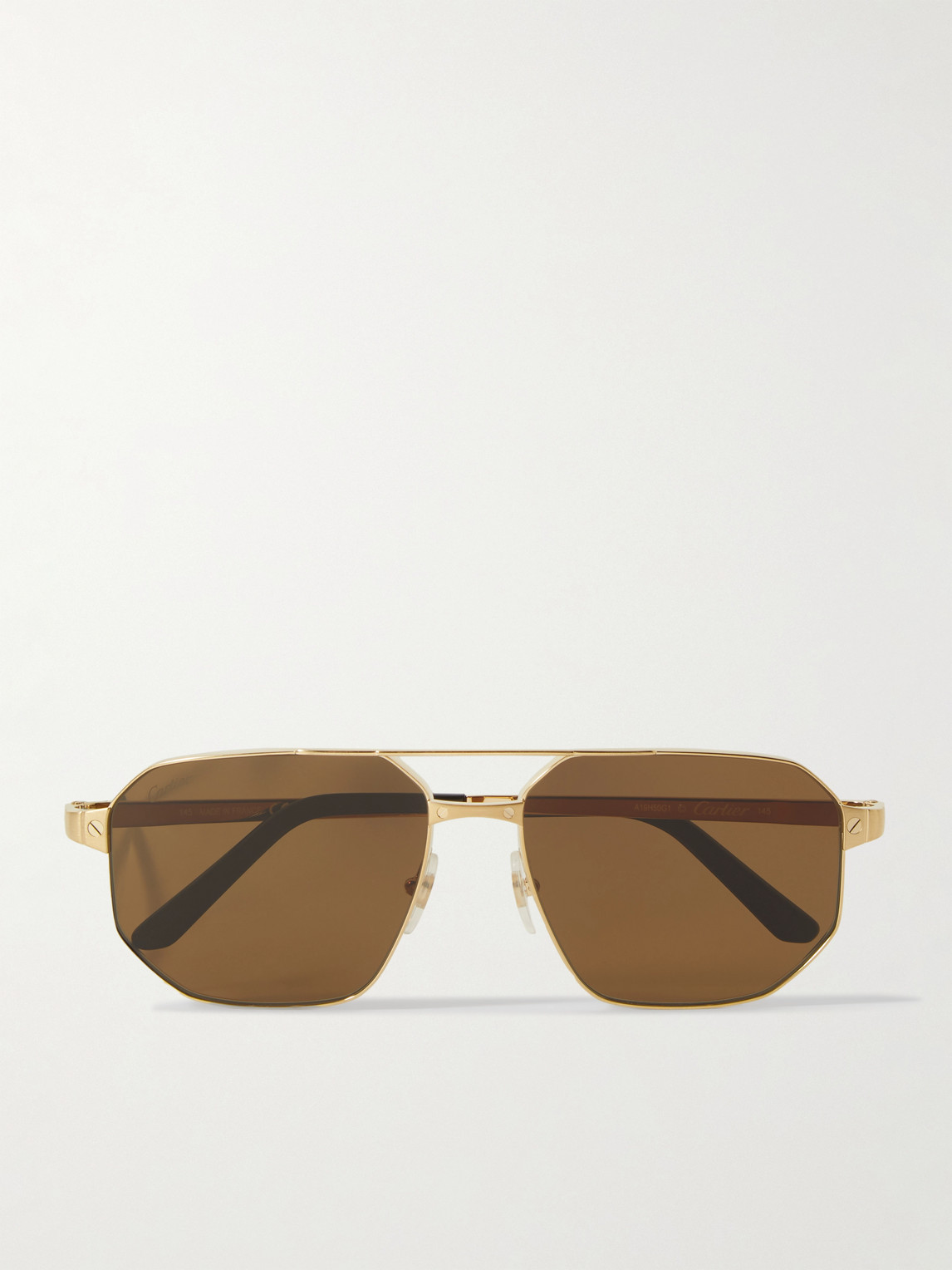 Cartier Eyewear Santos de Cartier Aviator-Style Gold-Tone Sunglasses - Men