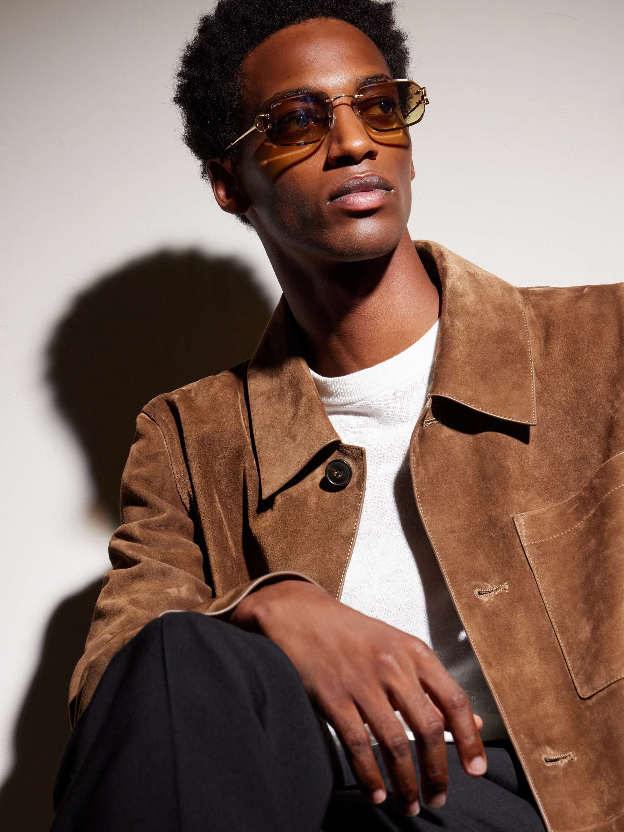 CARTIER EYEWEAR Signature C Rimless Square-Frame Gold-Tone Metal