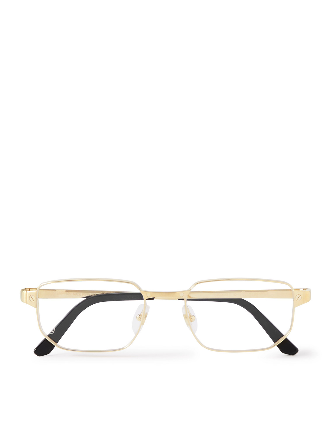 Cartier Eyewear Santos Rectangular-Frame Gold-Tone Optical Glasses - Men