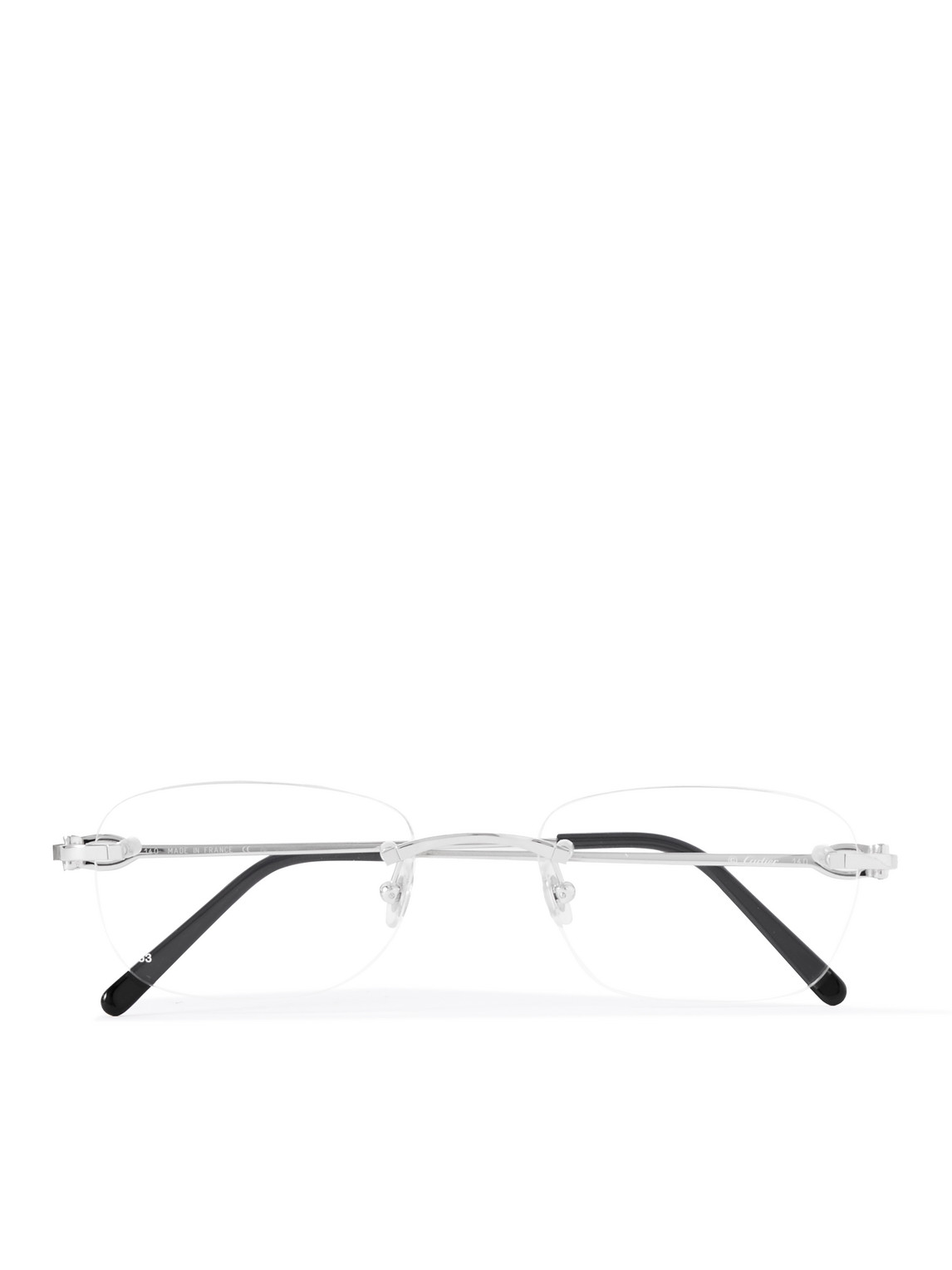 Rimless Silver-Tone Optical Glasses