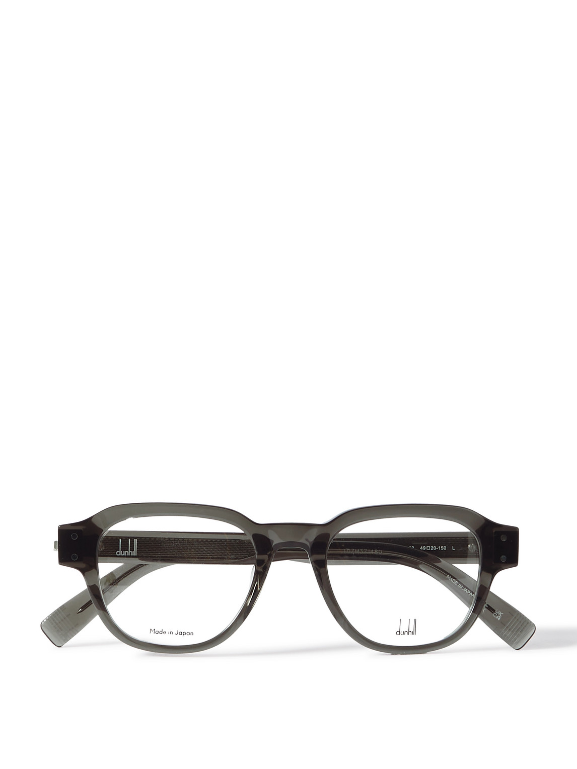 Dunhill Round-frame Acetate Optical Lenses In Gray