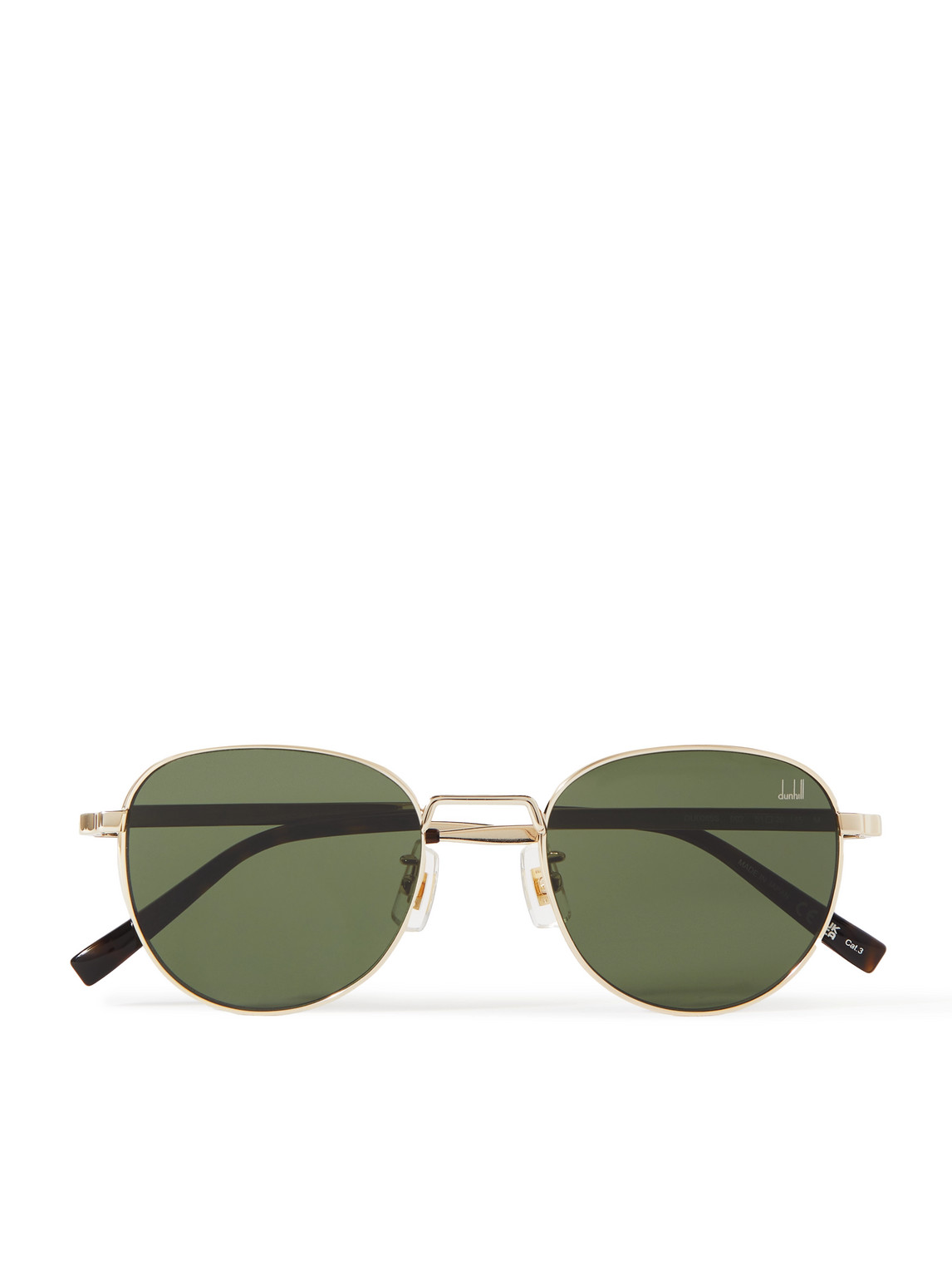 Round-Frame Gold-Tone and Tortoiseshell Acetate Sunglasses