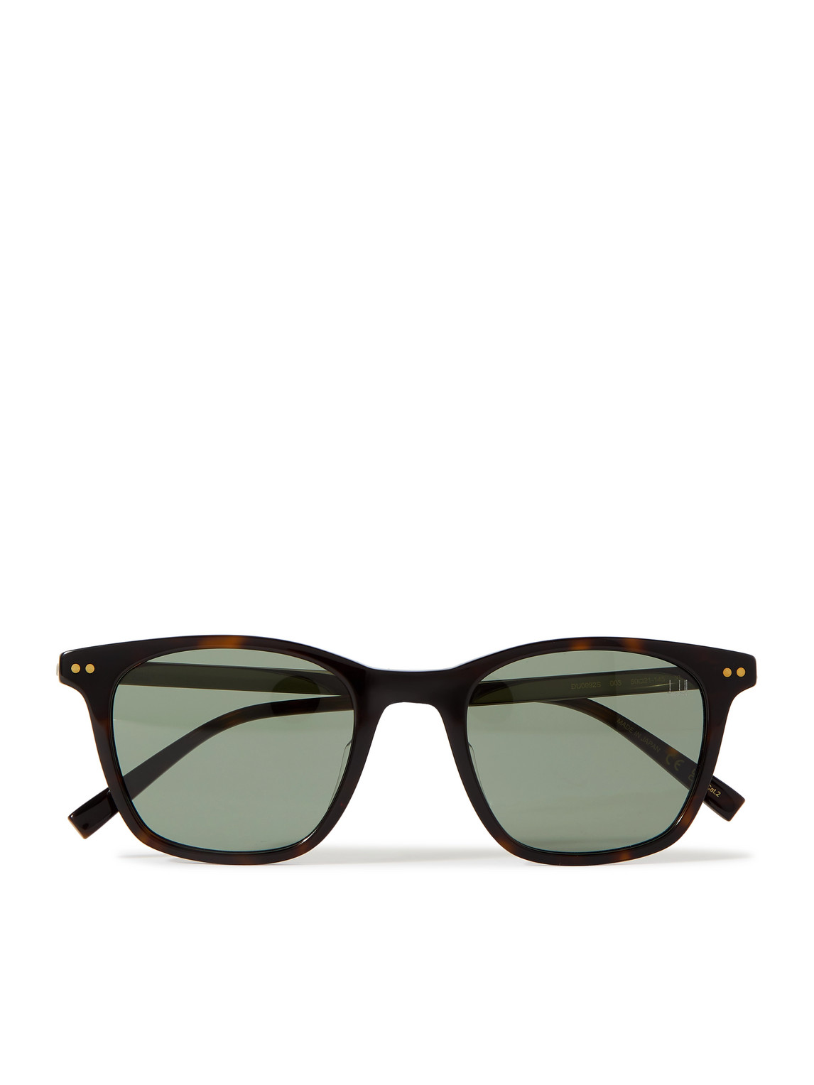 Dunhill Square-frame Tortoiseshell Acetate And Gold-tone Sunglasses In Gray