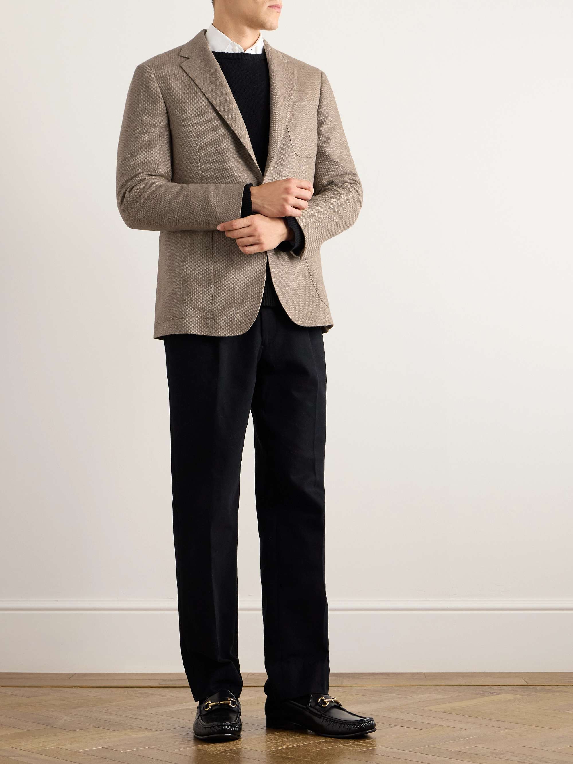 RALPH LAUREN PURPLE LABEL テクスチャードウール シルク カシミヤ混  