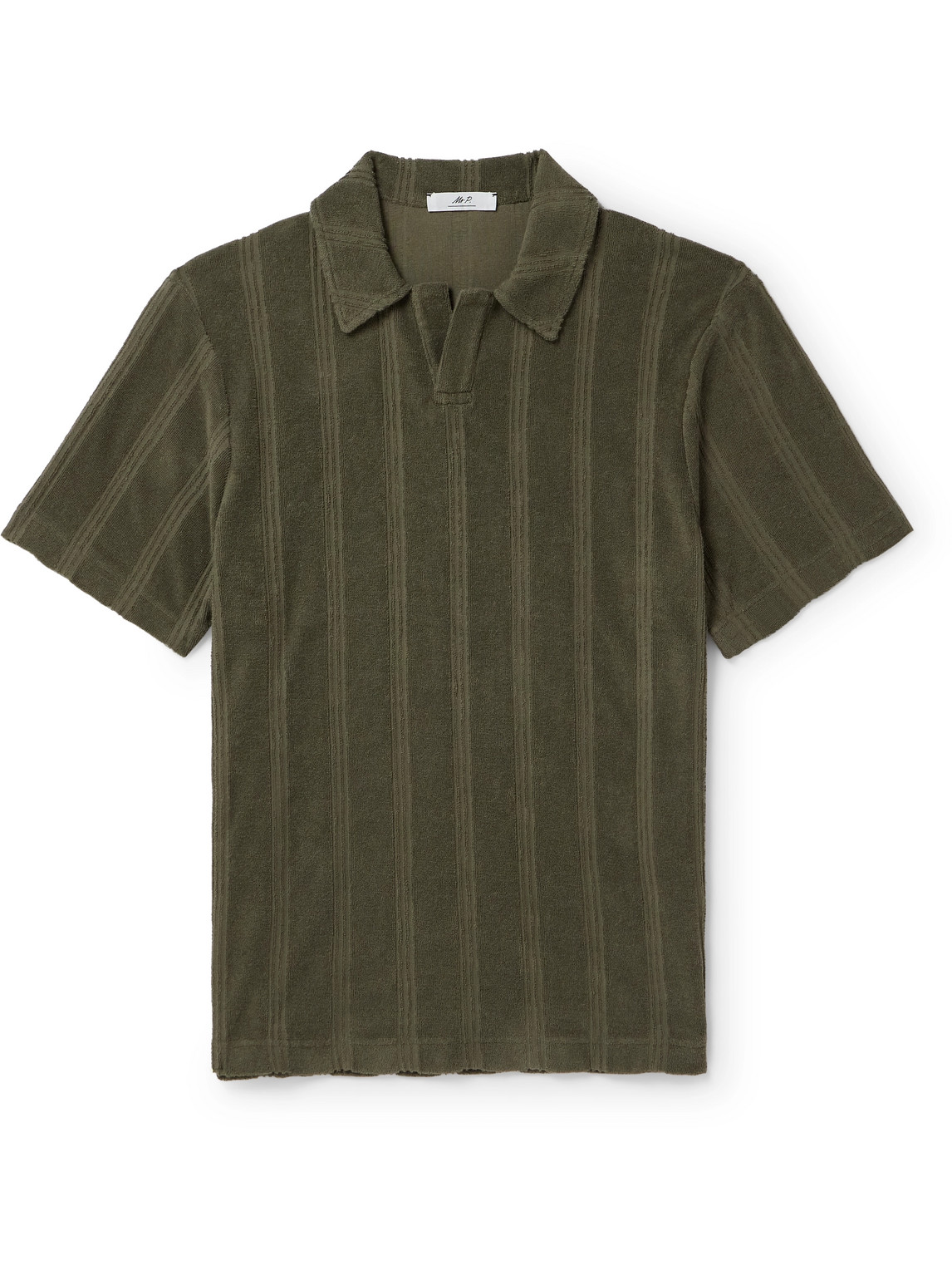 Striped Cotton-Terry Polo Shirt