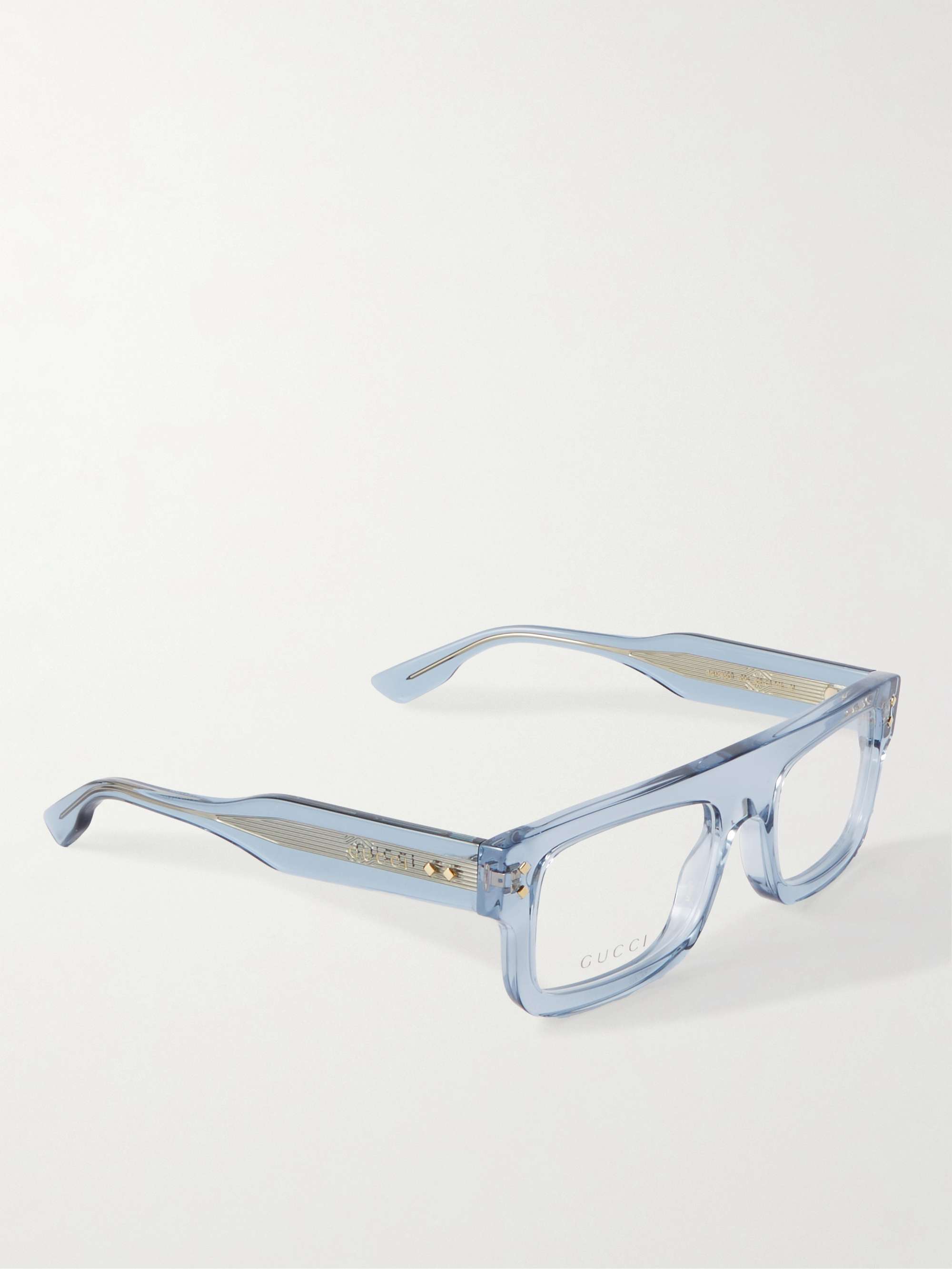 GUCCI EYEWEAR Rectangle-Frame Acetate Optical Glasses