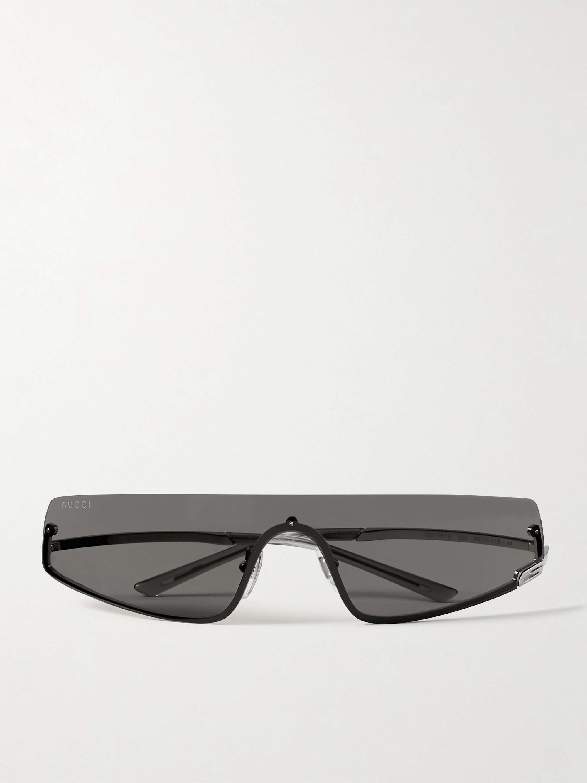 GUCCI EYEWEAR D-Frame Silver-Tone Sunglasses for Men | MR PORTER