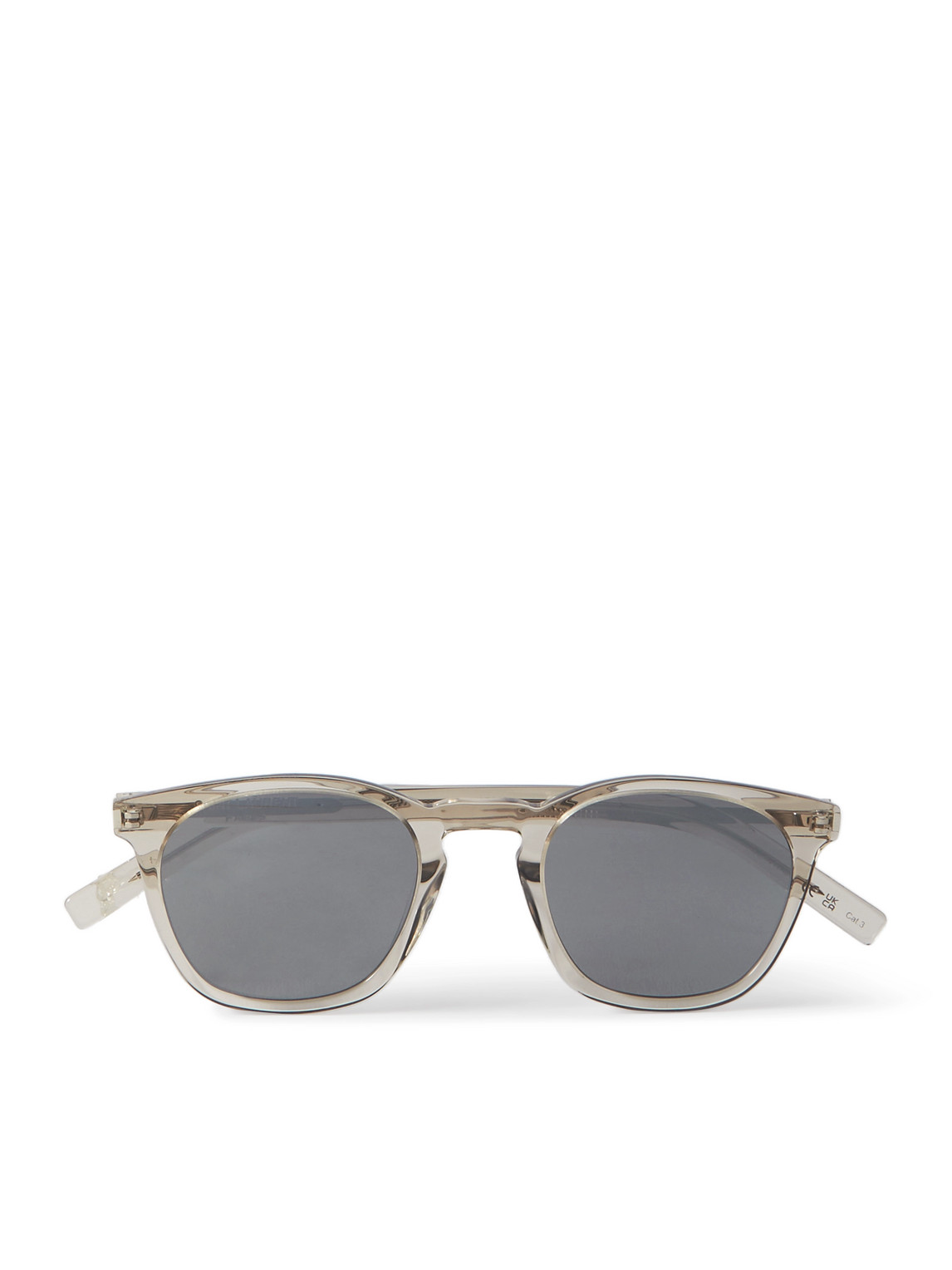 Saint Laurent D-frame Acetate And Silver-tone Sunglasses In Neutral