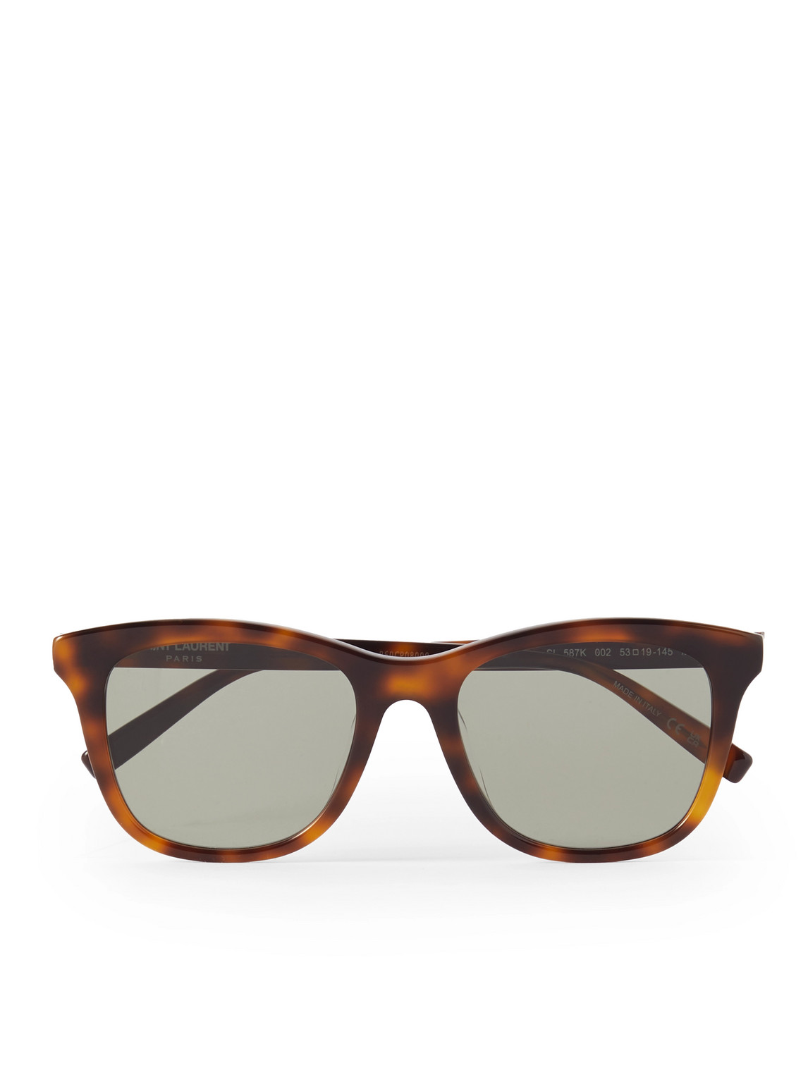 Saint Laurent D-frame Acetate Tortoiseshell Sunglasses In Black