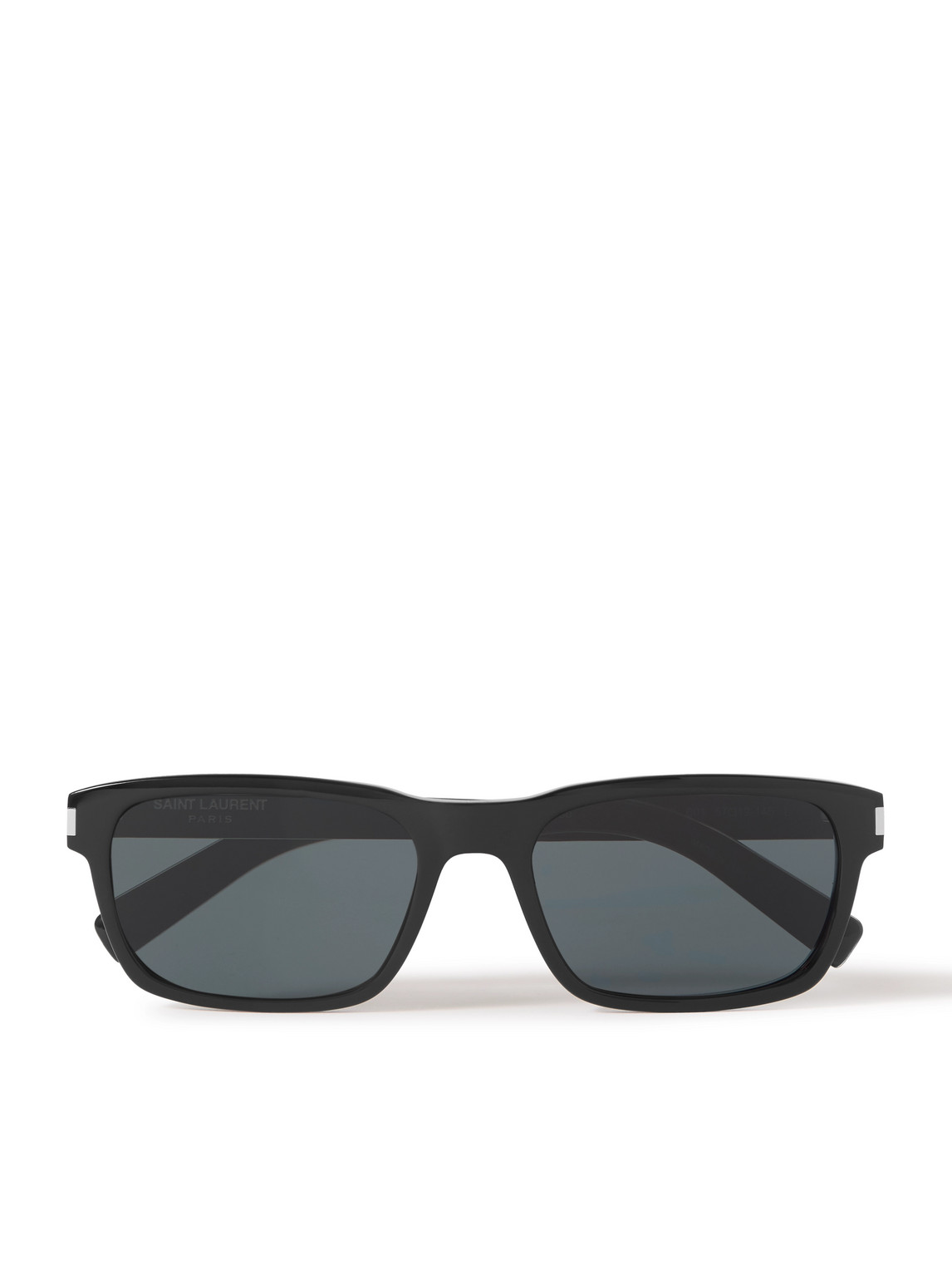 Saint Laurent New Wave Rectangular-frame Acetate Sunglasses In Black