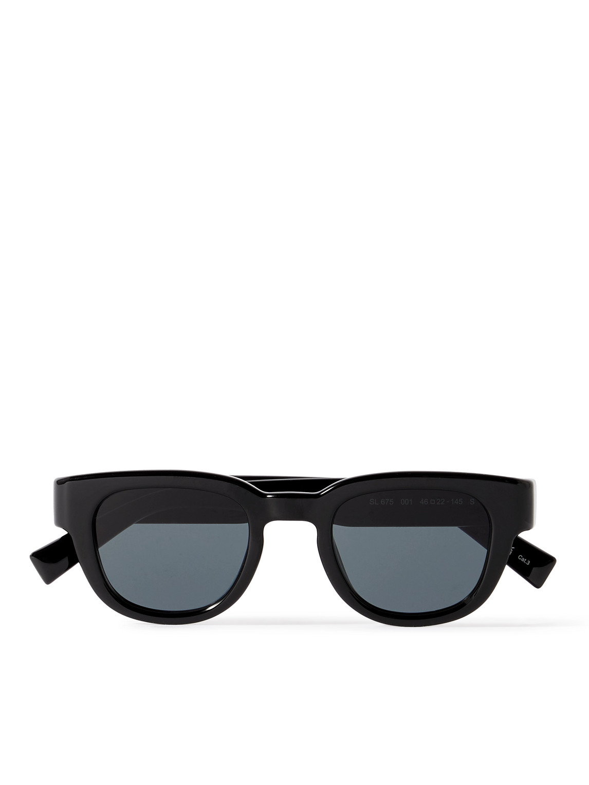 Saint Laurent New Wave Round-frame Acetate Sunglasses In Black