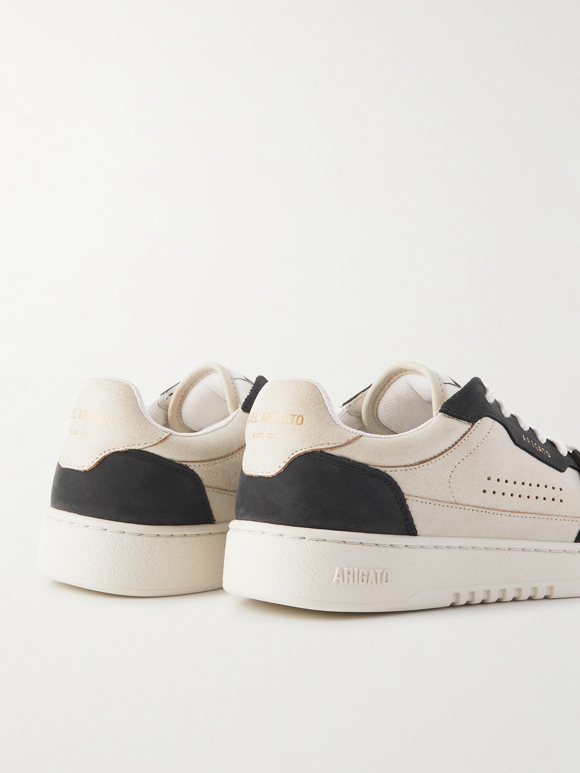 Axel Arigato Men's Sneaker Dice Lo Beige And Black In Leather And Suede With Recycled Materials In Neutrals
