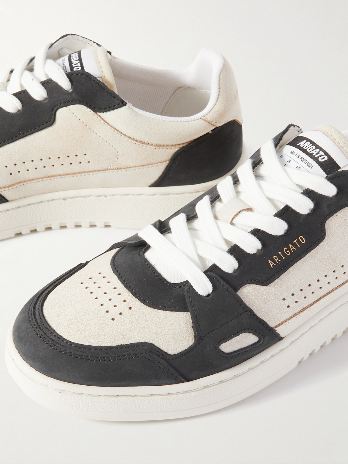 Axel Arigato Men's Sneaker Dice Lo Beige And Black In Leather And Suede With Recycled Materials In Neutrals