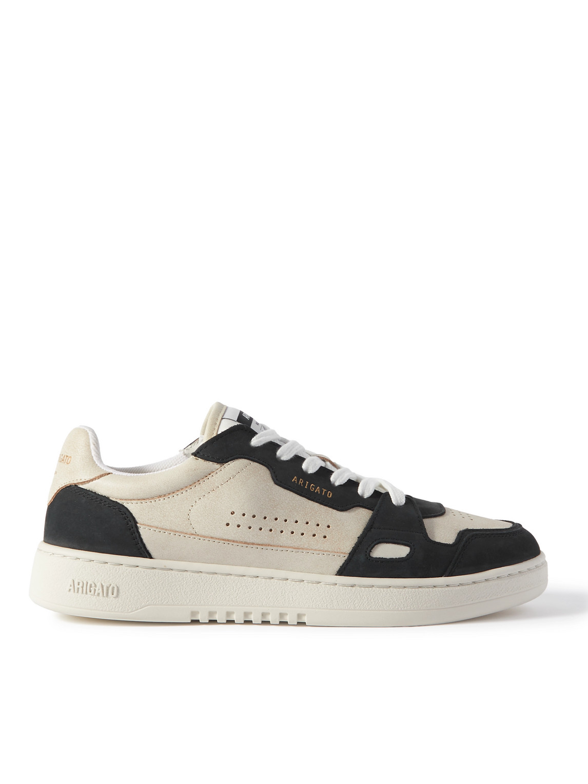 Axel Arigato Men's Sneaker Dice Lo Beige And Black In Leather And Suede With Recycled Materials In Neutrals