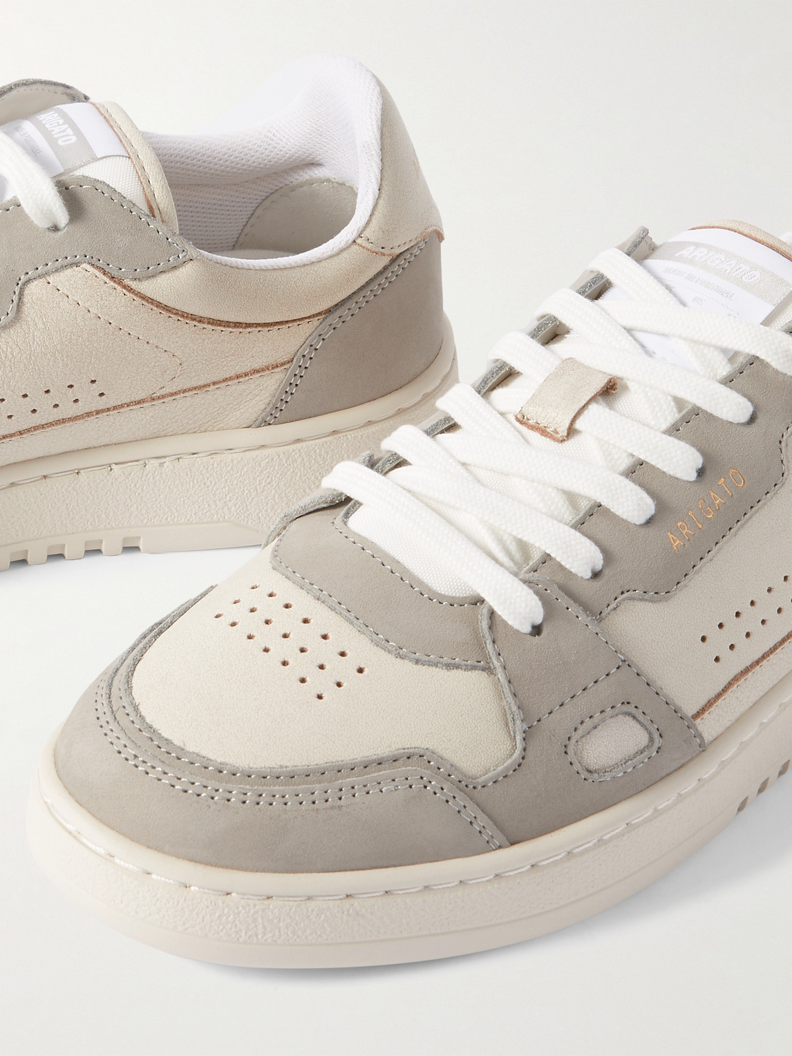 Axel Arigato Dice Lo Nubuck And Leather Sneakers In Neutrals