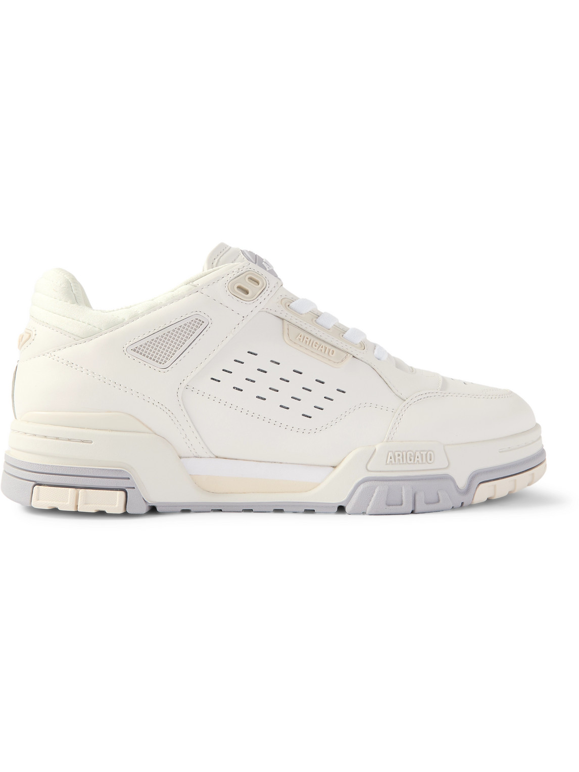 Axel Arigato Onyx Mesh-trimmed Perforated Leather Sneakers In White