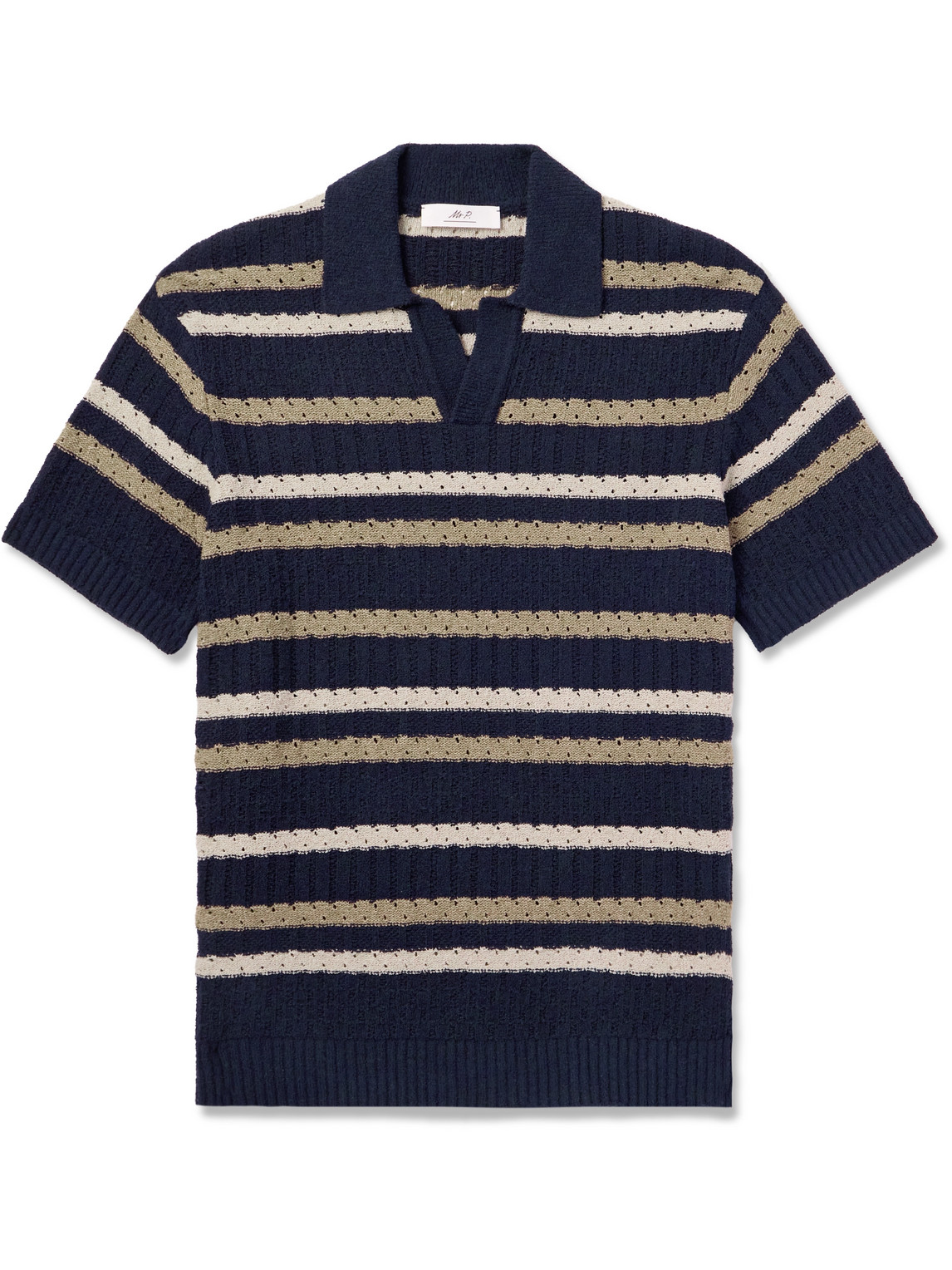 Jonny Slim-Fit Striped Knitted Polo Shirt