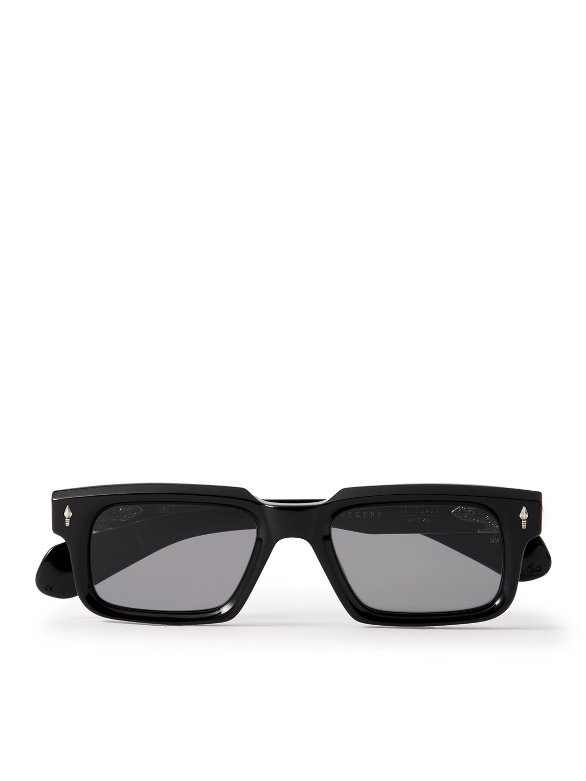 Jacques Marie Mage Belvedere Square-frame Acetate And Gold- And Silver-tone Sunglasses In Black