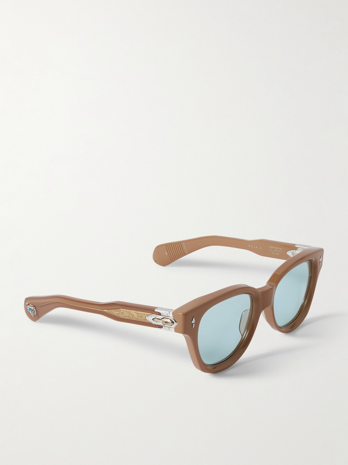 Shop Jacques Marie Mage Mojave Round-frame Acetate Sunglasses In Brown