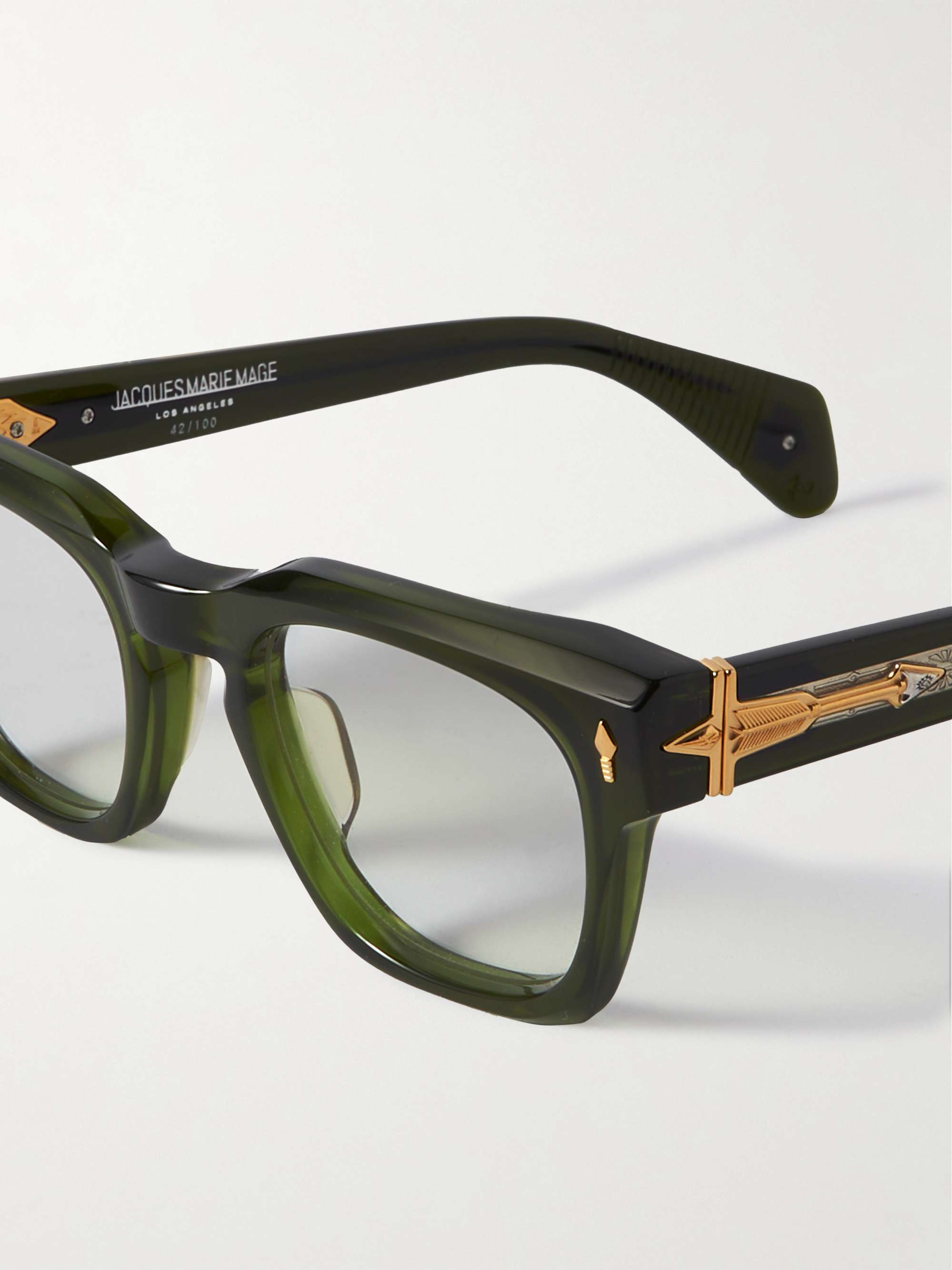 JACQUES MARIE MAGE Rawlins DFrame Acetate Gold and SilverTone Optical