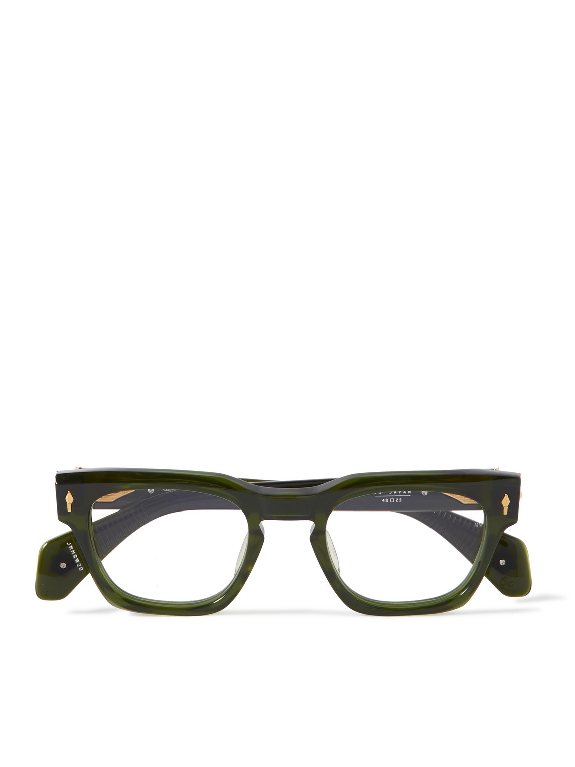 Jacques Marie Mage Rawlins D-frame Acetate Gold And Silver-tone Optical Glasses In Green
