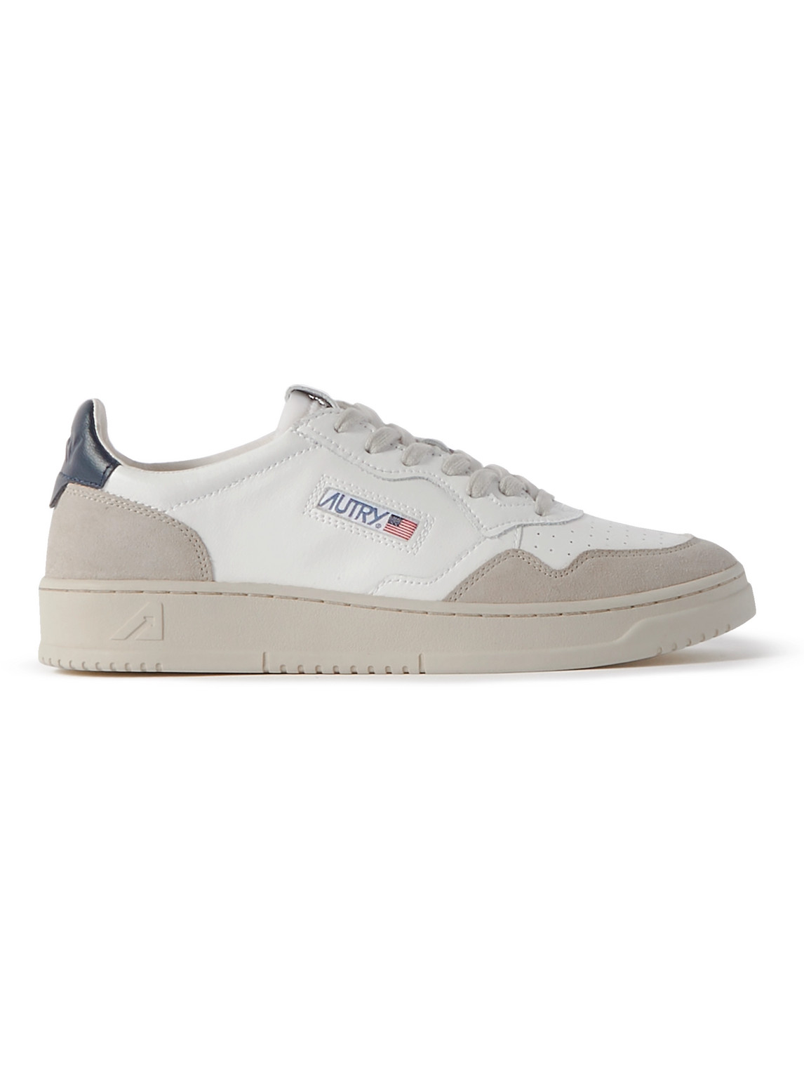 Autry Low-top Sneakers With Leather And Suede Accents In White