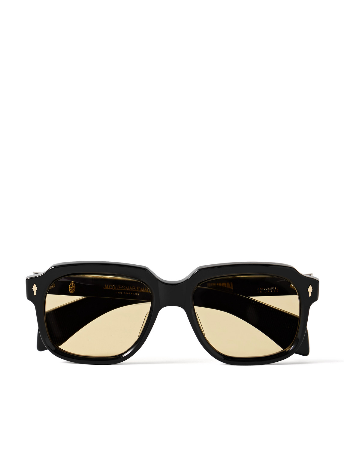 Jacques Marie Mage Union D-frame Acetate And Gold-tone Sunglasses In Black