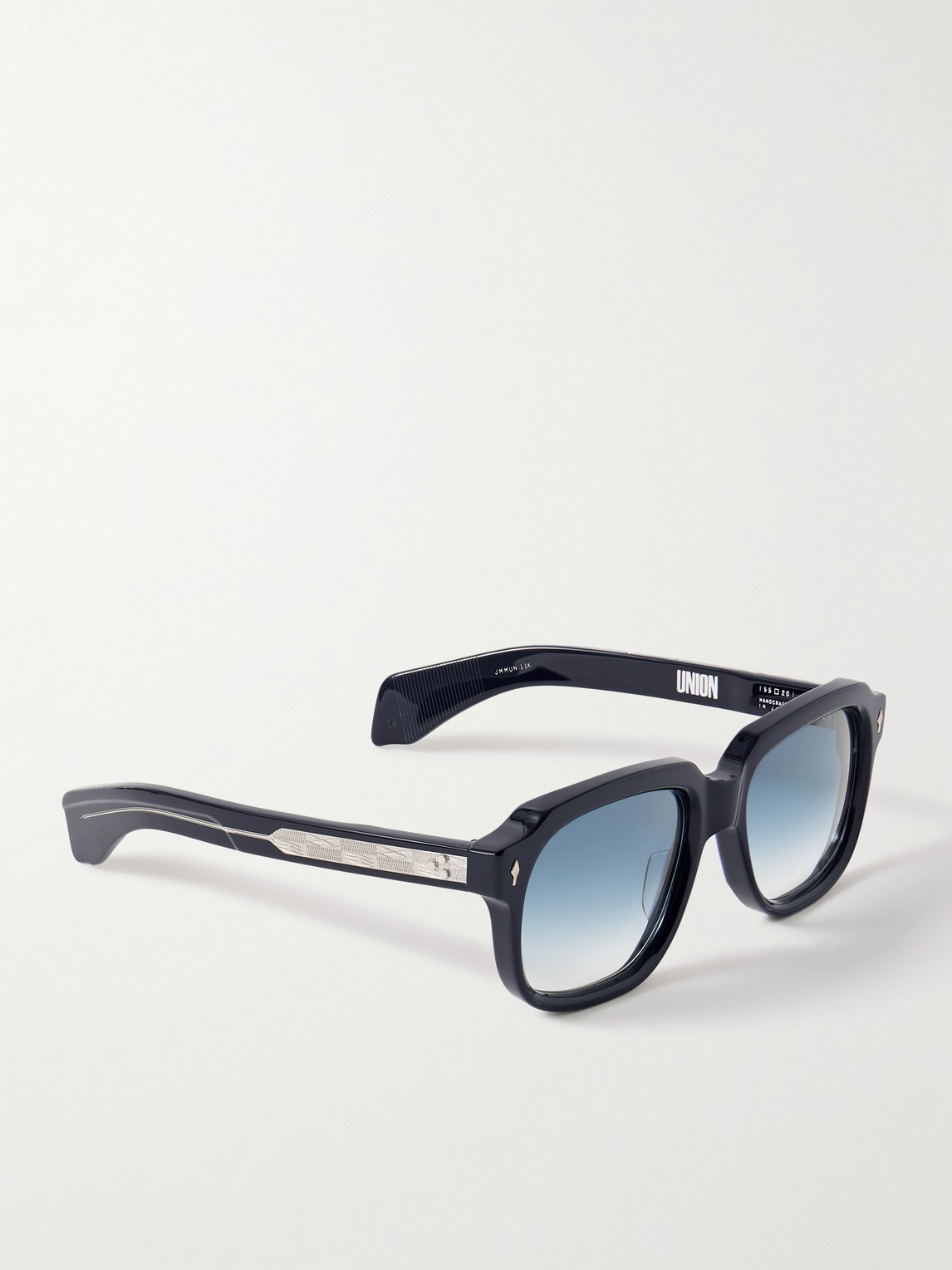 Shop Jacques Marie Mage Union D-frame Acetate And Silver-tone Sunglasses In Blue