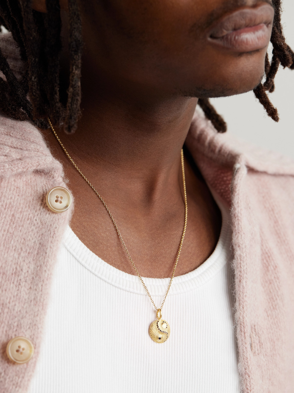 Shop Elhanati Star Sign Gemini Gold Diamond Pendant Necklace