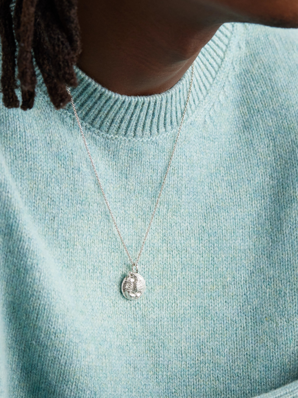 Shop Elhanati Star Sign Scorpio White Gold Pendant Necklace