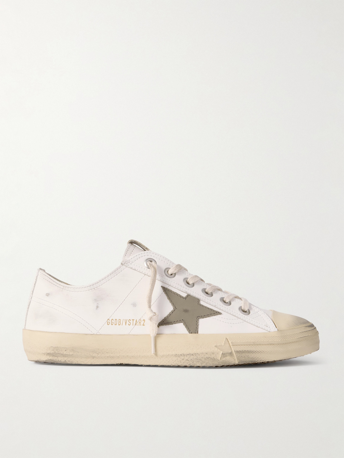 Golden Goose V-Star 2 Distressed Leather Sneakers - Men