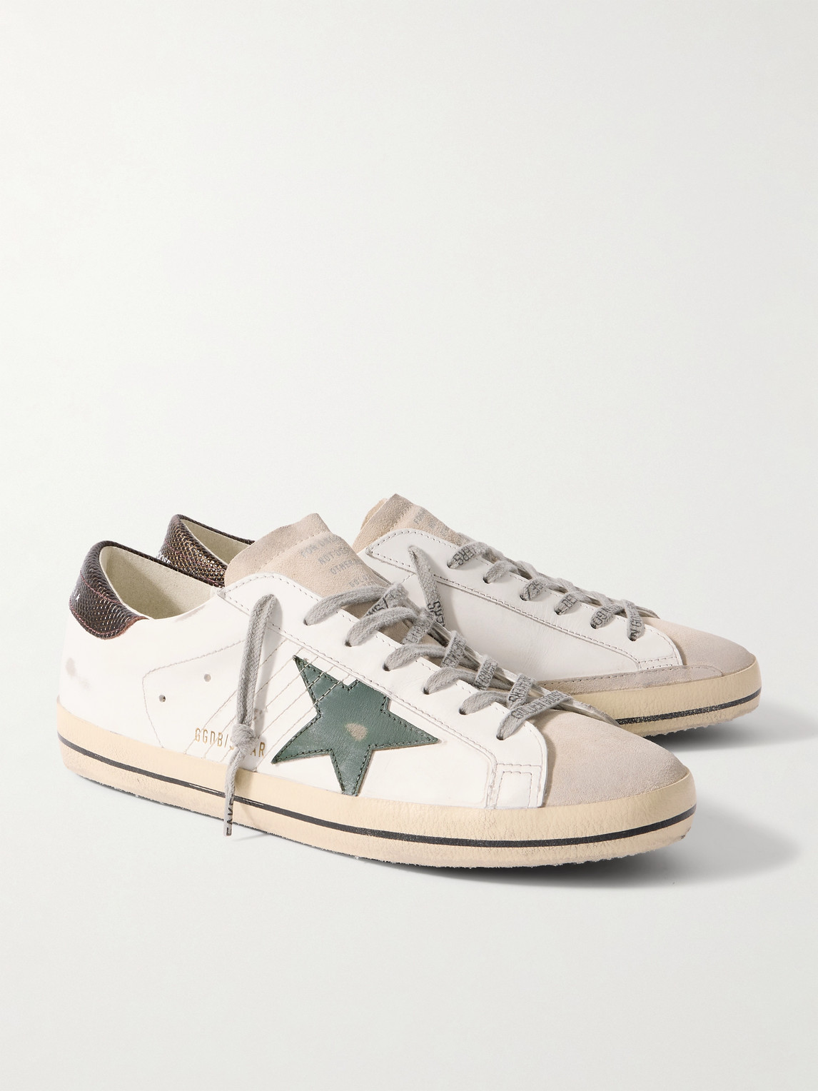Golden Goose Super-star Ltd Trainer With Crocodile Print Star In White