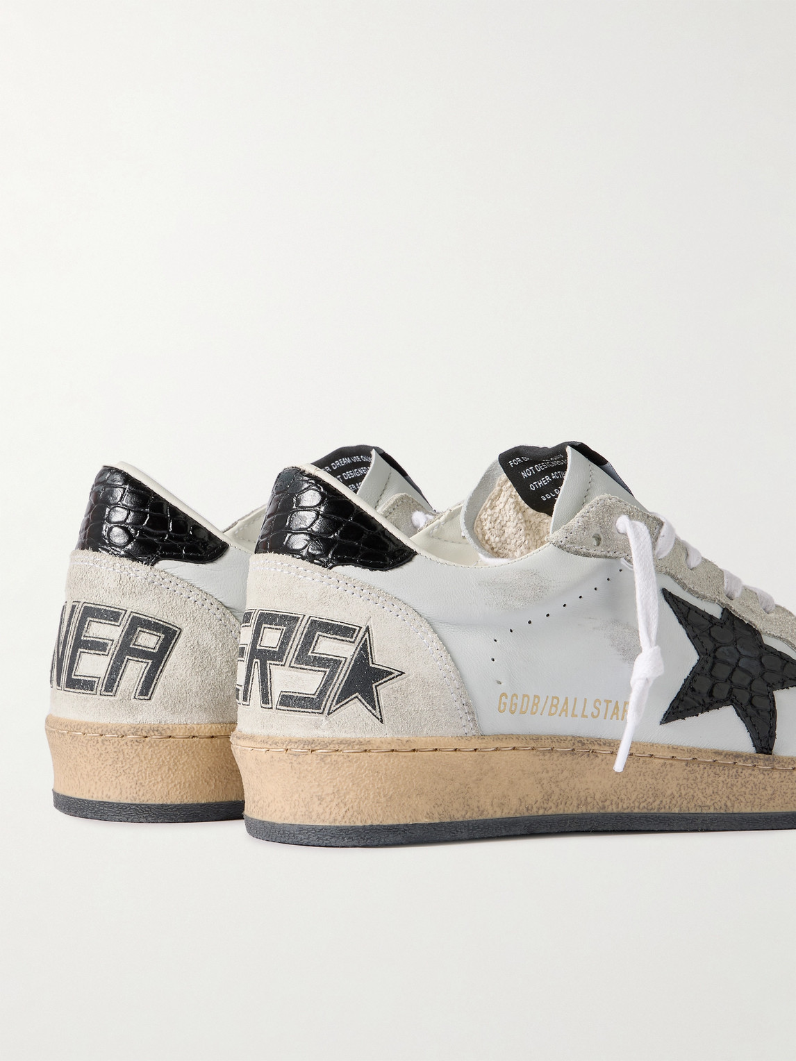 Golden Goose Round Toe Sneakers With Signature Star Patch And Suede Accents In Gray