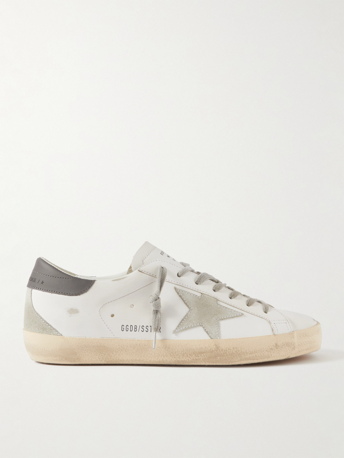 Golden Goose Super-Star Distressed Suede-Trimmed Leather Sneakers - Men