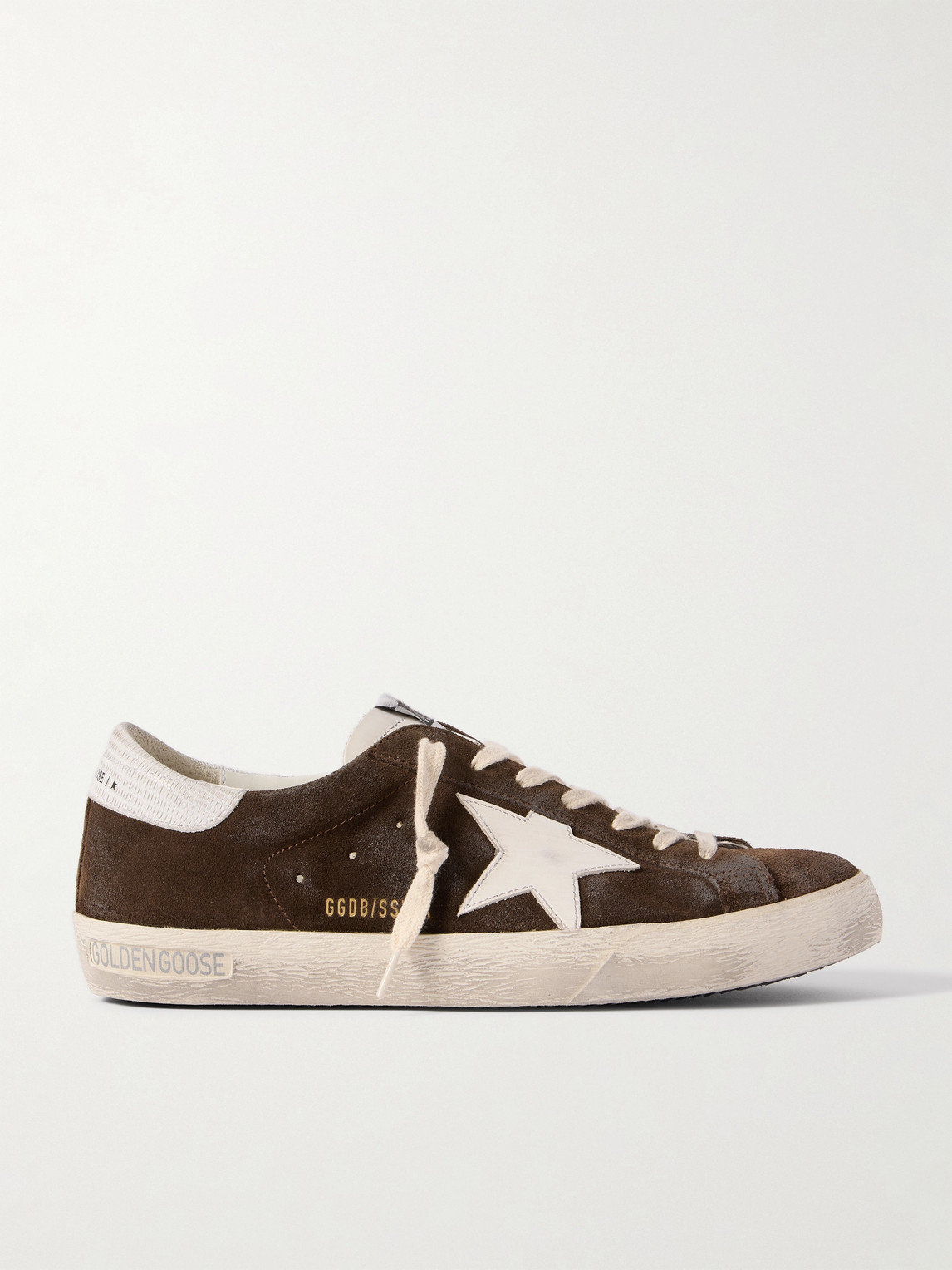 Golden Goose Super-Star Distressed Leather-Trimmed Suede Sneakers - Men