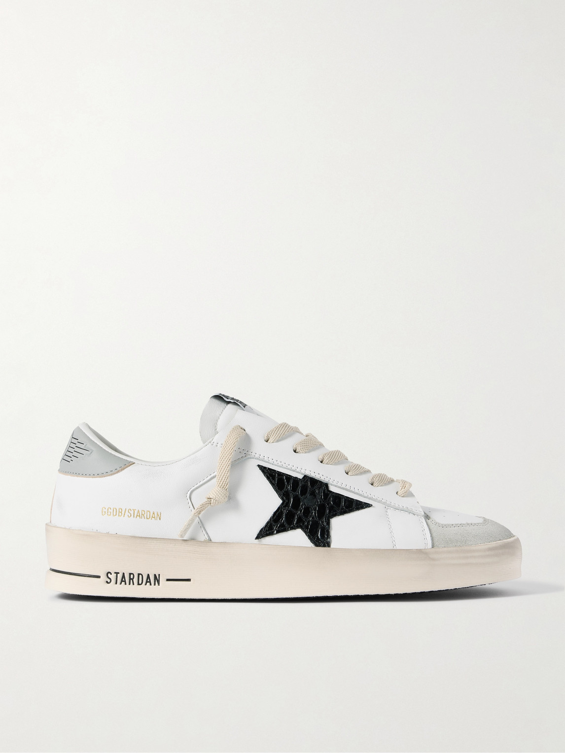 Golden Goose Stardan Distressed Suede-Trimmed Leather Sneakers - Men