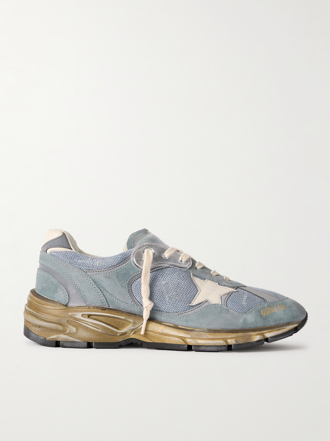 Golden Goose Running Dad Distressed Rubber and Leather-Trimmed Mesh and Suede Sneakers - Men