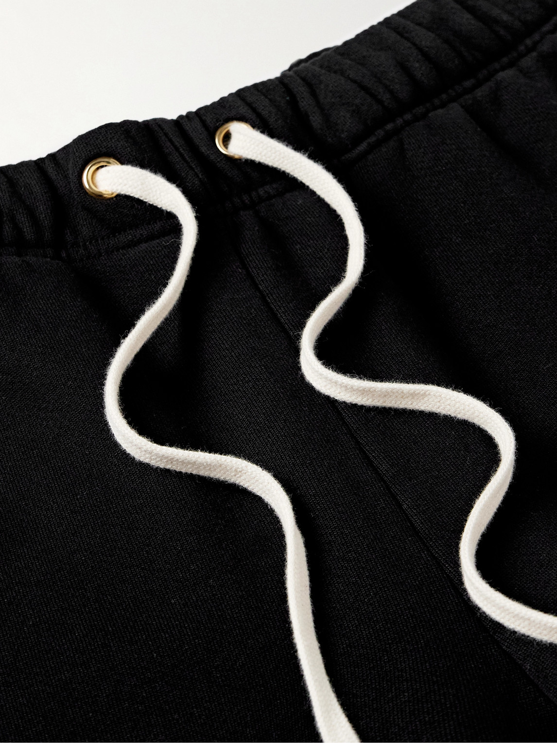Les Tien Straight-leg Garment-dyed Cotton-jersey Sweatpants In Black