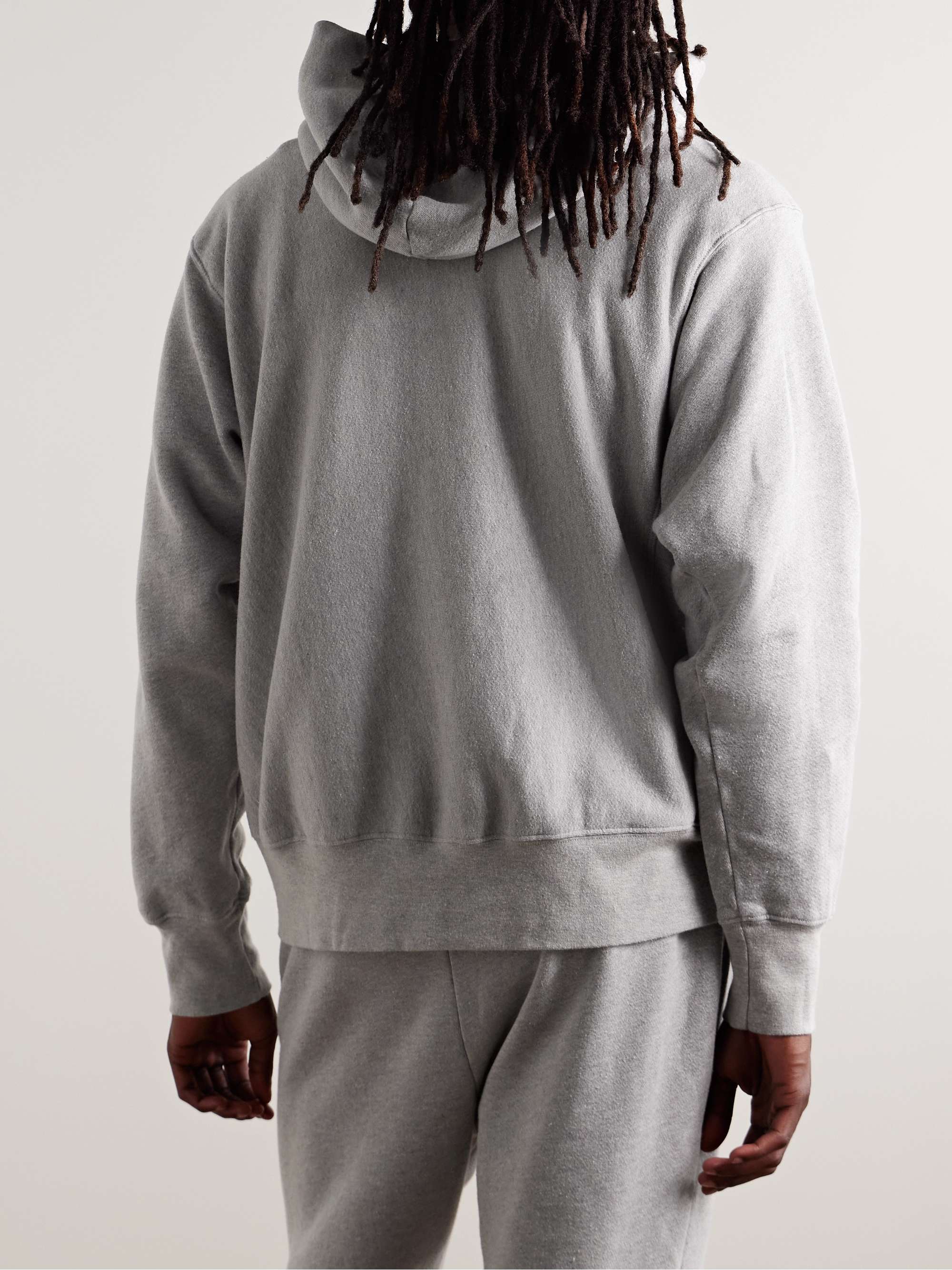 LES TIEN Garment-Dyed Cotton-Jersey Hoodie