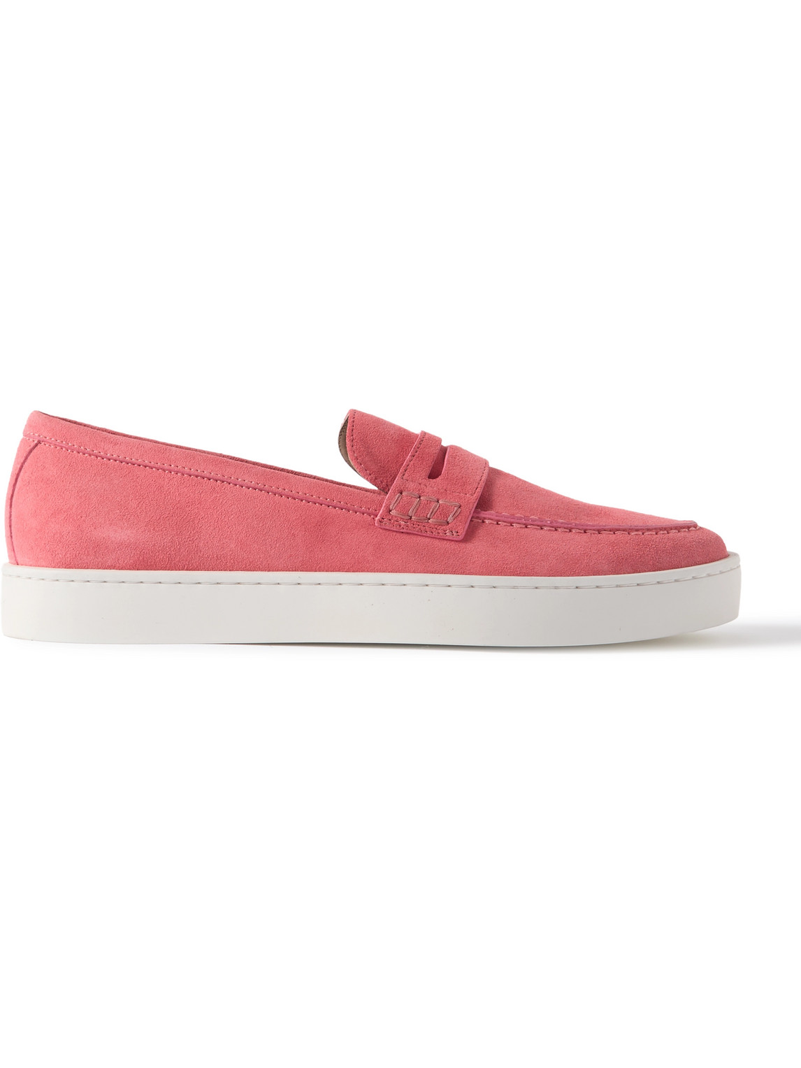 Manolo Blahnik Ellis Suede Penny Loafers In Pink