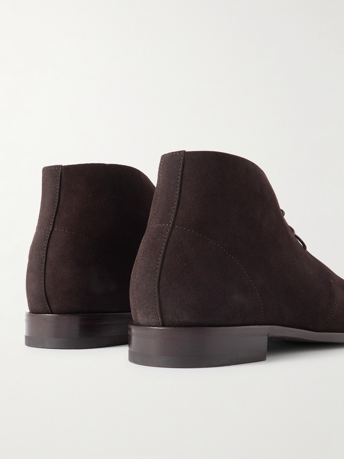 Manolo Blahnik Berwick Suede Chukka Boots In Brown