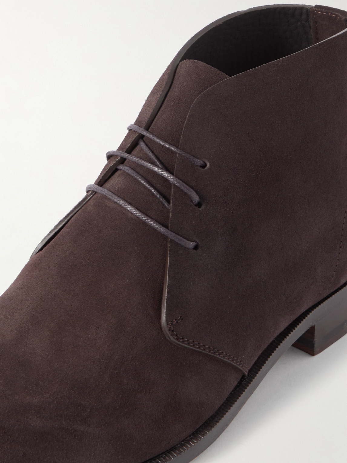Manolo Blahnik Berwick Suede Chukka Boots In Brown