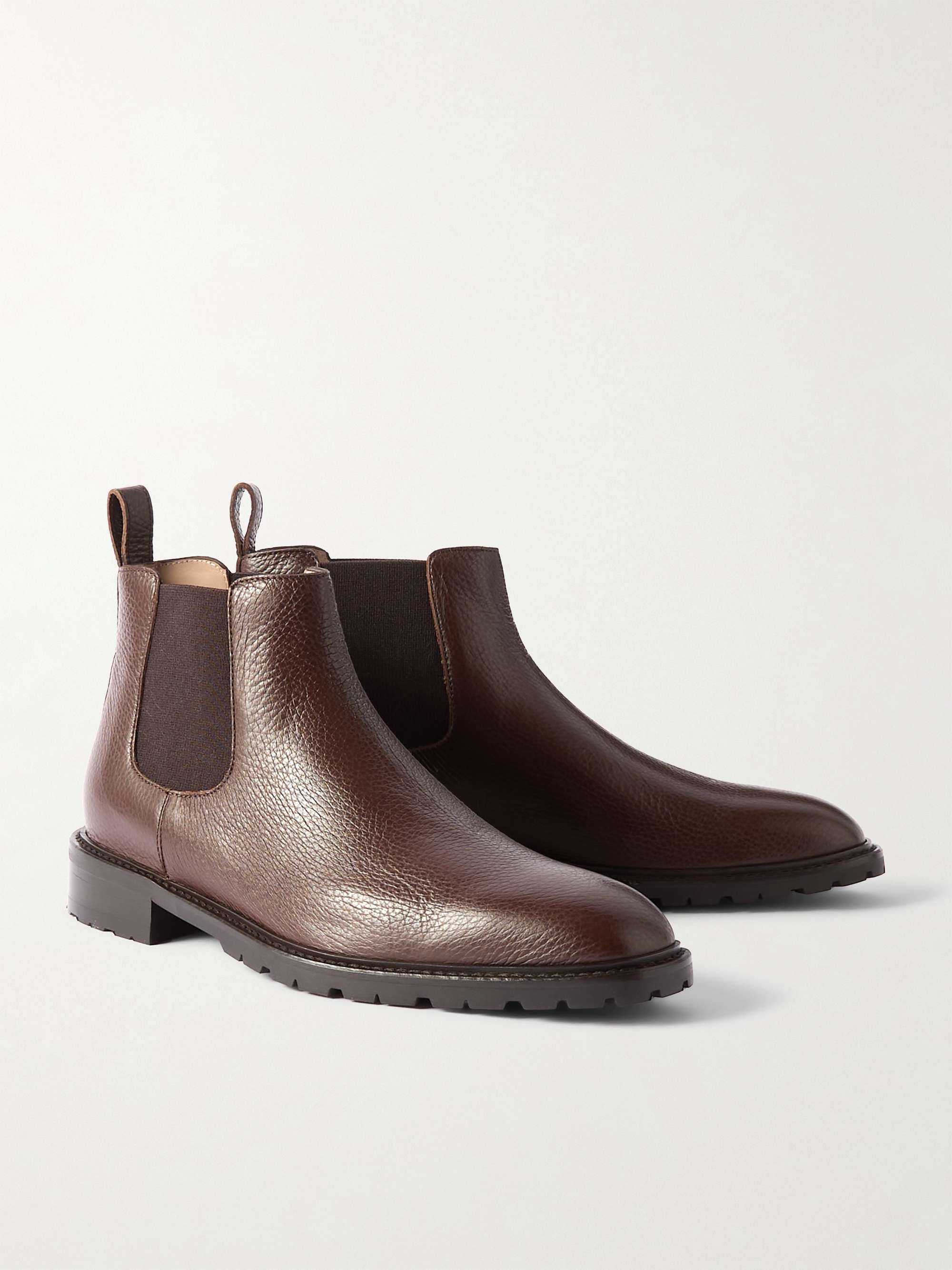 MANOLO BLAHNIK Brompton Full-Grain Leather Chelsea Boots